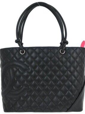 Chanel Black Calfskin Cambon Ligne Tote Handbag